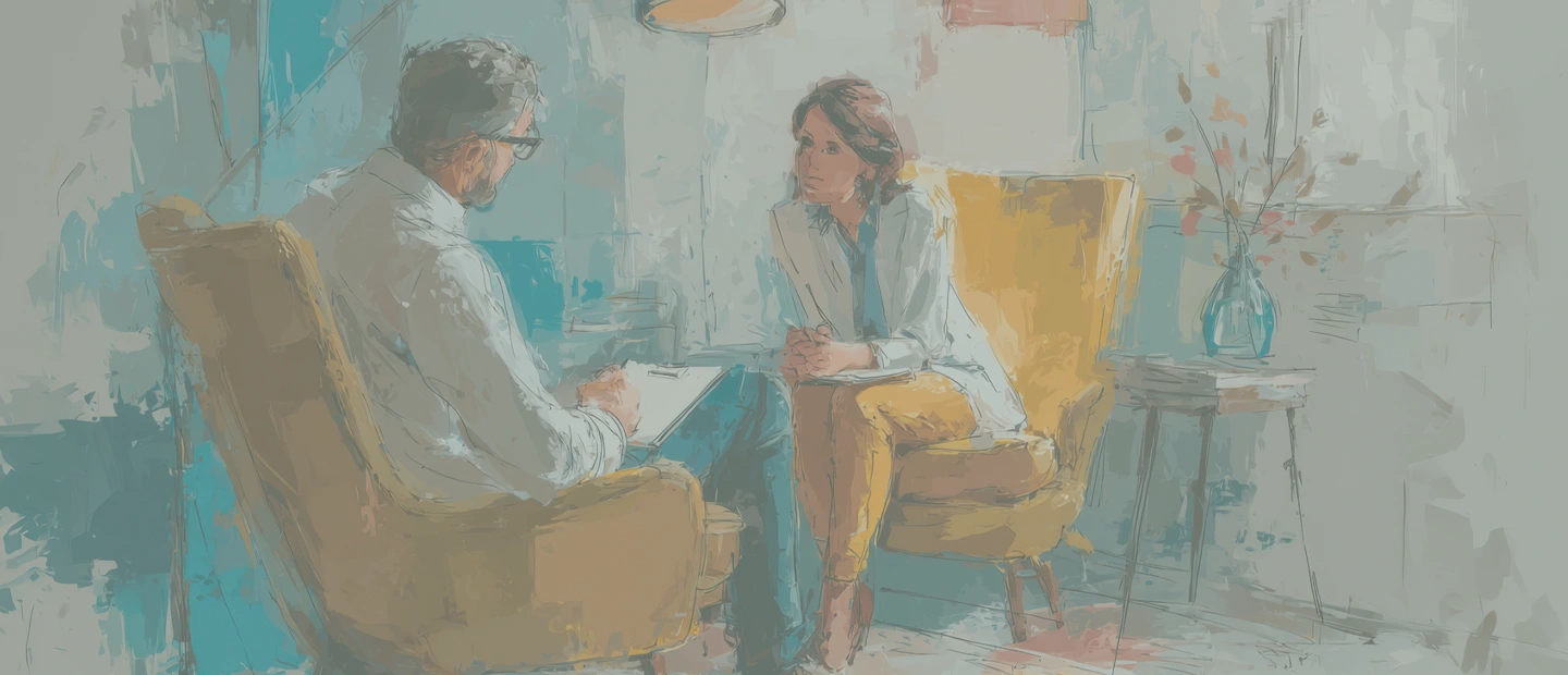 A therapist and a patient in conversation at Camali Clinic Dubai